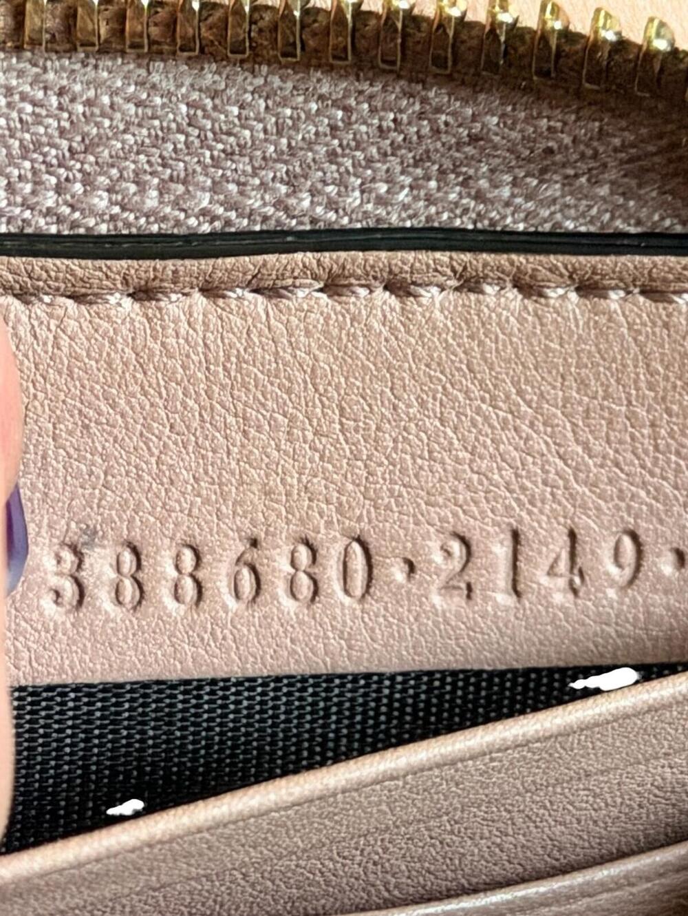 Gucci Pink Microguccissima Bow Wallet Embossed Leather Zip-Around - Picture 13 of 13